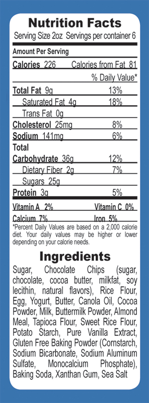 Iced Chocolate Fudge Cakes Nutritional Facts