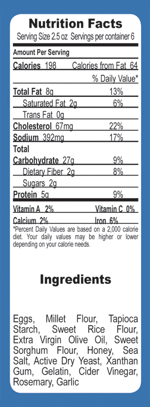 Foccacia Bread Nutritional Facts